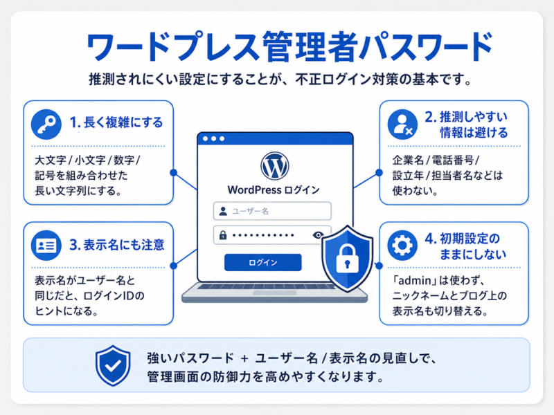 ワードプレスの管理者パスワード