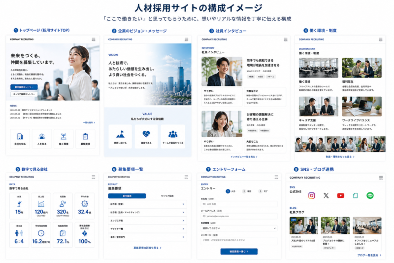人材採用サイトの構成イメージ